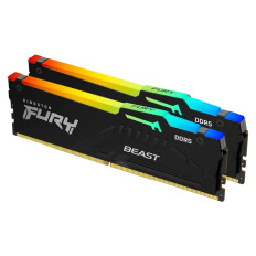 Kingston KF560C30BBAK2-16 | FURY Beast RGB XMP 16GB Kit (2X8GB) DDR5-6000MMHz Non-ECC CL30 288-Pin UDIMM Memory