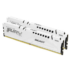 Kingston KF560C36BWE2K2-32 | FURY Beast White RGB EXPO 32GB Kit (2X16GB) DDR5-6000MMHz Non-ECC CL36 288-Pin UDIMM Memory
