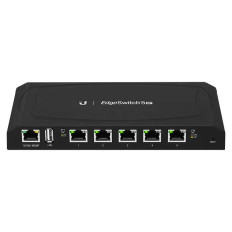 Ubiquiti ES-5XP-US | EdgeSwitch 5XP 5x Gigabit 1000Base-T RJ45 PoE Ports with 1x Management (LAN) RJ-45 1x USB 2.0 Type A Managed Switch