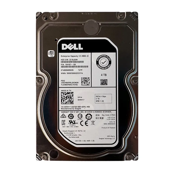 Seagate Enterprise ST4000NM0035 4TB HDD – 7200RPM 128MB Cache SATA 6Gbps 3.5in – 1V4107 – New