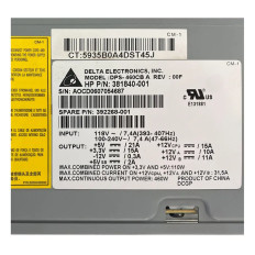 HP 381840-001 | 460-Watts 100-240V AC 47-66Hz Power Supply with Active PFC for XW4300 / XW8200 WorkStation