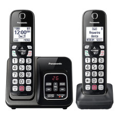 Panasonic KX-TGD832M | Cordless Phone with Answering Machine - Metallic Black