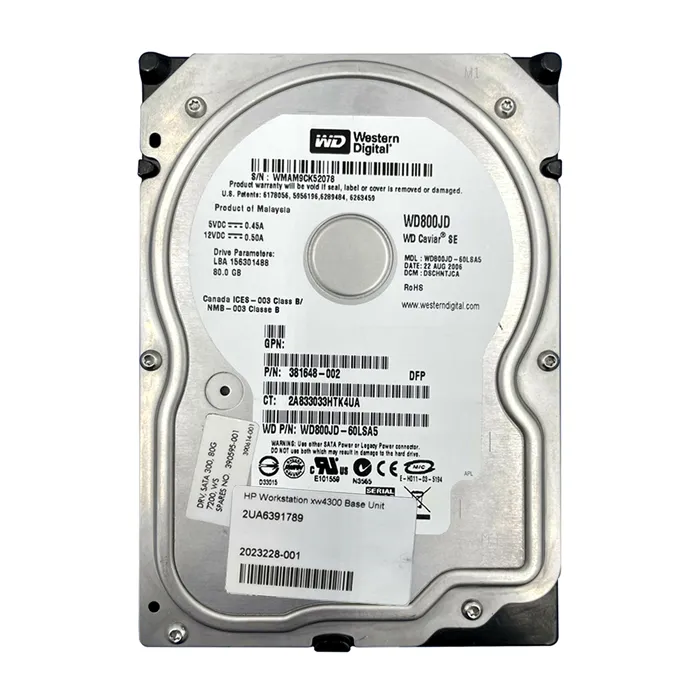 Disque Dur Western Digital WD800JD-60LSA5 - 80 Go - SATA - Neuf - Stock