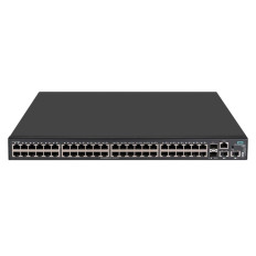 HP JL825-61001 | FlexNetwork 5140 48-Ports 10/100/1000Base-T RJ-45 PoE+ 2-Ports 10GBase-X SFP+ Layer 3 Rack-mountable 1U Gigabit Ethernet Switch