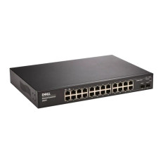 Dell 00CT4H | PowerConnect 2800 Series 2824 24 x RJ-45 Ports 10/100/1000Base-T + 2 x SFP Ports Layer 3 Managed 1U Rack-mountable Gigabit Ethernet Network Switch