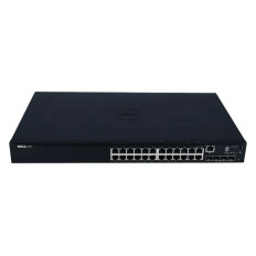 Dell 3V8V0 | EMC PowerSwitch N1500 Series N1524 24 x 10/100/1000Base-T RJ-45 and 4 x 10GbE SFP+ Ports Layer 3 Managed Gigabit Ethernet Network Switch