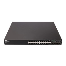 Dell PC6224-STACK | PowerConnect 6200 Series 6224 24 x RJ-45 Ports 10/100/1000Base-T + 4 x Ports Shared SFP Layer 3 Managed 1U Rack-Mountable Gigabit Ethernet Network Switch