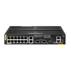 HP R8V13A | Aruba 6200F Series 12-Ports 10/100/1000Base-T RJ-45 PoE Class 4 2-Ports RJ-45 Uplink 2-Ports 10GBase-X SFP+ Layer 3 Rack-mountable Gigabit Ethernet Switch