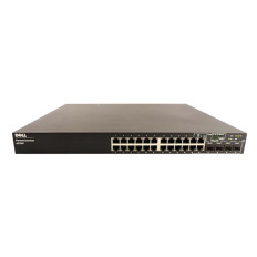 Dell 06224P | PowerConnect 6200 Series 6224P 24 x RJ-45 Ports PoE 1000Base-T + 4 x Shared SFP Combo Ports Layer 3 Managed 1U Rack-mountable Gigabit Ethernet Network Switch