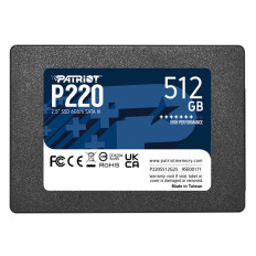 Patriot P220S512G25 | P220 Series 512GB SATA 6Gb/s 2.5-Inch Solid State Drive