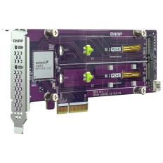 QNAP QM2-2P-344A | Dual M.2 22110 / 2280 PCI Express Gen3 x4 NVMe Solid State Drive Expansion Card