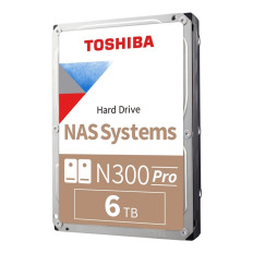 Toshiba HDWG760XZSTB | N300 Pro 6TB 7200RPM SATA 6Gb/s 3.5-Inch NAS Hard Drive