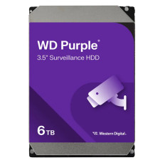 Western Digital WD64PURZ-SPBWUY0 | Purple 6TB 3.5" 6GB/s SATA 5400RPM 256MB Cache Surveillance Hard Drive