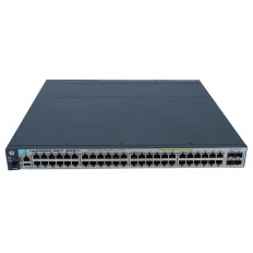 HP J9574AR#ACC | Aruba 3800 Series 3800-48G-PoE+-4SFP+ 48 x 10/100/1000Base-T RJ-45 PoE+ and 4 x 10GbE SFP+ Ports and 1 x Stacking Module Slot Layer 3 Managed Gigabit Ethernet Network Switch
