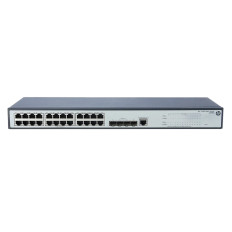 HP JE006A#ABB | OfficeConnect 1910 Series 1910-24G 24 x RJ-45 10/100/1000Base-T and 4 x SFP (mini-GBIC) Ports Layer 3 Managed Gigabit Ethernet Network Switch