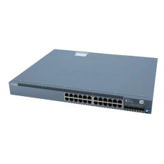 Juniper B-EX3400-24P-5S-E | EX3400 Series EX3400-24P 24 x RJ-45 Ports PoE+ 10/100/1000Base-T + 4 x SFP+ Ports + 2 x QSFP+ Uplink Ports Layer 3 Managed 1U Rack-mountable Stackable Gigabit Ethernet Network Switch