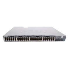 Juniper B-EX3400-48P-3C-E | EX3400 Series EX3400-48P 48 x RJ-45 Ports PoE+ 10/100/1000Base-T + 4 x SFP+ Ports + 2 x QSFP+ uplink Ports Layer 3 Managed 1U Rack-mountable Stackable Gigabit Ethernet Network Switch