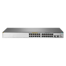 HP JL172A#ACJ | OfficeConnect 1850 Series 1850-24G-2xGT-PoE+ (185W) 12 x 10/100/1000Base-T RJ-45 PoE+ and 12 x 10/100/1000Base-T RJ-45 and 2 x 10GBase-T RJ-45 Ports Layer 2 Managed Gigabit Ethernet Network Switch
