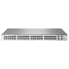HP JL173A#AKM | OfficeConnect 1850 Series 1850-48G-4XGT-PoE+ (370W) 24 x 10/100/1000Base-T RJ-45 PoE+ and 24 x 10/100/1000Base-T RJ-45 and 4 x 10GBase-T RJ-45 Ports Layer 2 Managed Gigabit Ethernet Network Switch