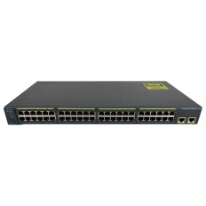 Cisco WS-C2960-48TT | Catalyst 2960 Series 2960-48TT 48 x RJ-45 Ports 10/100Base-TX + 2 x Gigabit Uplink Layer 2 Managed 1U Rack-mountable Fast Ethernet Network Switch