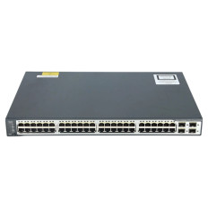 Cisco WS-C3750V2-48PS | Catalyst 3750v2-48ps 48-Ports 10Base-T/100Base-TX RJ-45 PoE Manageable Layer3 Rack Mountable 1U and Stackable Switch with 4x