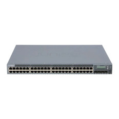 Juniper EX3300-48T-BF-TAA | EX3300 Series EX3300-48T 48 x RJ-45 Ports 10/100/1000Base-T + 4 x SFP+ Uplink Ports Layer 3 Managed 1U Rack-mountable Stackable Gigabit Ethernet Network Switch