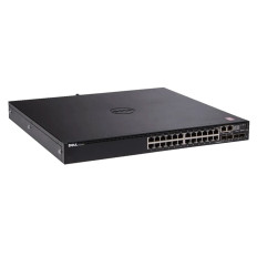 Dell KW2GG | Networking N3000 Series N3024P 24 x RJ-45 Ports PoE+ 10/100/1000Base-T + 2 x SFP Ports + 2 x SFP+ Ports Layer 3 Managed 1U Rack-mountable Gigabit Ethernet Network Switch