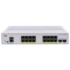 Cisco CBS250-16P-2G | Business 250 Series 16 x Ports PoE+ 1000Base-T + 2 x Ports SFP 1U Rack-mountable Layer 3 Managed Smart Switch