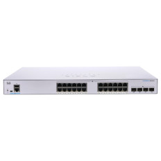 Cisco CBS250-24T-4X-BR | Business 250 Series 24 x RJ-45 Ports PoE+ 10/100/1000Base-T  4 x SFP Ports Layer 2 Managed Rack-mountable Gigabit Ethernet Network Switch