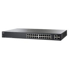Cisco SF220-24-K9-CN | 220 Series SF220-24-Ports 10/100 Rack-mountable managed Desktop Switch with 2x combo Gigabit SFP Ports