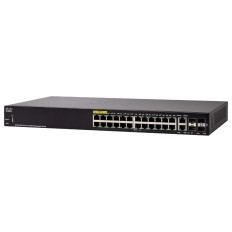 Cisco SF350-24P-K9-NA | Small Business 350 Series SF350-24P 24 x Ports PoE+ 10/100Base-TX + 2 x Combo SFP Ports + 2 x SFP Layer 3 Managed 1U Rack-mountable Fast Ethernet Network Switch