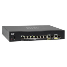 Cisco SG350-10P-K9-JP | Small Business 350 Series SG350-10 8 x Ports 10/100/1000Base-T PoE+ 2 x Ports Combo SFP Rack-Mountable Layer 3 Managed Gigabit Ethernet Network Switch
