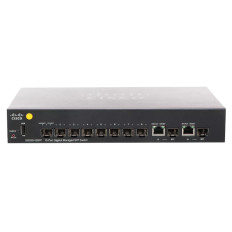 Cisco SG350-10SFP-K9-NA | Small Business 350 Series SG350-10SFP 8 x Ports SFP 10/100/1000Base-T + 2 x Ports Combo SFP Rack-Mountable Layer 3 Managed Gigabit Ethernet Network Switch