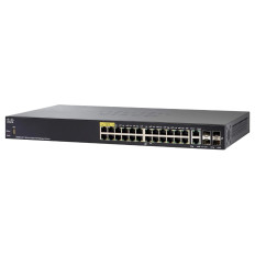 Cisco SG350-28P | Small Business 350 Series 24 x Ports PoE+ 10/100/1000Base-T + 2 x Ports Copper Combo SFP + 2 x Ports SFP Layer 3 Managed Rack-mountable Gigabit Ethernet Network Switch
