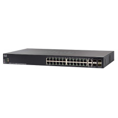 Cisco SG350X-24-K9-NA-RF | Small Business 350X Series SG350X-24 24 x RJ-45 Ports 1000Base-T + 2 x Combo SFP+ Ports + 2 x SFP+ Ports Stackable Rack-mountable Layer 3 Managed Gigabit Ethernet Network Switch