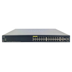 Cisco SG350X-24MP-K9-EU | Small Business 350X Series SG350X-24MP 24 x Ports PoE+ 10/100/1000Base-T + 2 x Ports 10GBase-T Combo SFP+ + 2 x Ports SFP+ Stackable Rack-mountable Layer 3 Managed Gigabit Ethernet Network Switch