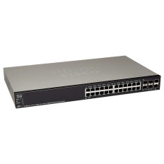 Cisco SG500X-24-K9-RF | Small Business 500 Series SG500X-24 24 x RJ-45 Ports 10/100/1000Base-T + 4 x SFP Ports+ Layer 3 Managed Rack-Mountable Gigabit Ethernet Network Switch