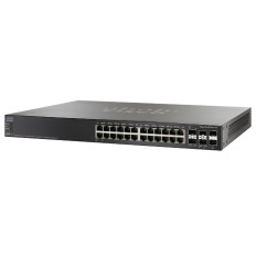 Cisco SG500X-24P | Small Business 500 Series SG500X-24P 24 x RJ-45 Ports PoE+ 10/100/1000Base-T + 4 x SFP+ Ports Layer 3 Managed Stackable Rack-mountable Gigabit Ethernet Network Switch