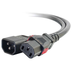 C2G 10361 | 10ft Locking C14 To C13 10A 250V Power Cord Black - TAA Compliant