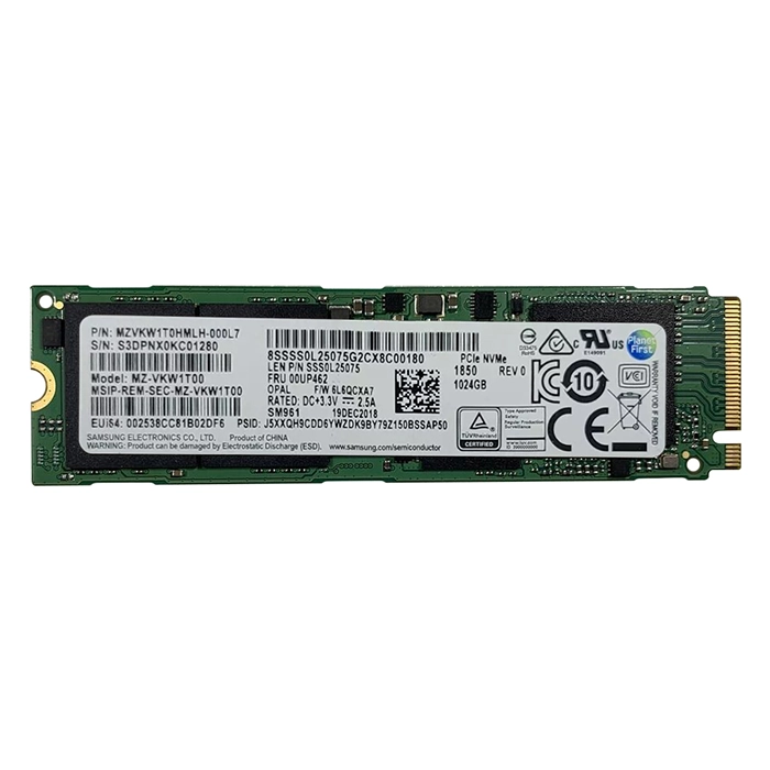 MZ-VKW1T00 Samsung SM961 Series 1TB Multi-Level Cell PCI Express NVMe 3 ...