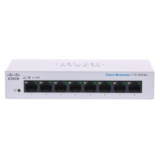 Cisco CBS110-8T-D-AR-RF | Small Business 110 Series CBS110-8T 8 x Ports 10/100/1000Base-T Layer 2 Unmanaged Desktop Gigabit Ethernet Network Switch