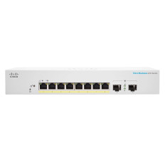 Cisco CBS220-8FP-E-2G-IN | Business 220 Series CBS220-8FP-E-2G 8 x Ports PoE+ 10/100/1000Base-T + 2 x SFP Ports Layer 2 Managed Rack-mountable Gigabit Ethernet Network Switch