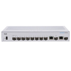 Cisco CBS350-8S-E-2G-UK-RF | Business 350 10 x SFP Ports PoE+ 1000Base-X 2 x RJ-45 Ports Layer 2 Managed Rack-mountable Gigabit Ethernet Network Switch
