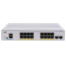 Cisco CBS350-16FP-2G-KR= | Business 350 Series 16 x RJ-45 Ports PoE+ 10/100/1000Base-T 2 x SFP Ports Layer 3 Managed Rack-mountable Gigabit Ethernet Network Switch