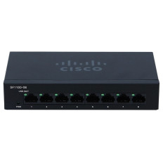 Cisco SF110D-08 | Small Business PoE RJ-45 8-Port X 10/100Base-TX Unmanaged Wall-Mountable Fast Ethernet Desktop Switch