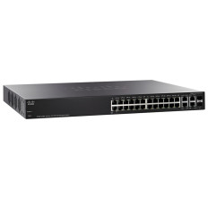 Cisco SF300-24MP-K9-AR | Small Business 300 Series SF300-24MP 24 x Ports PoE+ 10/100Base-T + 2 x Ports SFP + 2 x Ports Combo SFP (Mini-GBIC) Layer 3 Managed Fast Ethernet Network Switch