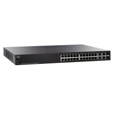Cisco SF300-24PP-K9-EU | Small Business 300 Series SF300-24PP 24 x Ports PoE+ 10/100Base-T + 2 x Ports SFP + 2 x Ports Combo SFP (Mini-GBIC) Layer 3 Managed Fast Ethernet Network Switch