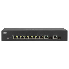 Cisco SF302-08MP | Small Business 300 Series 8 x Ports PoE 10/100Base-TX + 2 x Ports Combo SFP mini-GBIC Layer 3 Managed 1U Rack-Mountable Fast Ethernet Network Switch