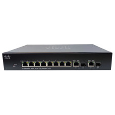Cisco SF302-08MPP-K9-UK | Small Business 300 Series SF302-08MPP 8 x Ports PoE+ 10/100Base-T + 2 x Ports Combo Gigabit SFP Layer 3 Managed Fast Ethernet Network Switch