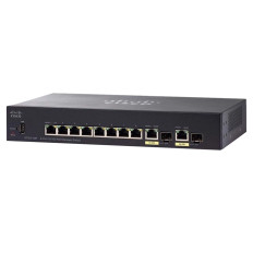 Cisco SF352-08P-K9-NA | Small Business 350 Series SF352-08P 8 x Ports PoE+ 10/100Base-T + 2 x Ports Combo SFP Layer 2 Managed Fast Ethernet Network Switch